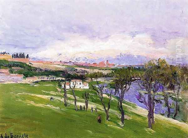 La pradera de San Isidro Oil Painting by Aureliano de Beruete y Moret