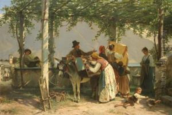 Il Mercante Girovago Oil Painting by Luigi Bianchi