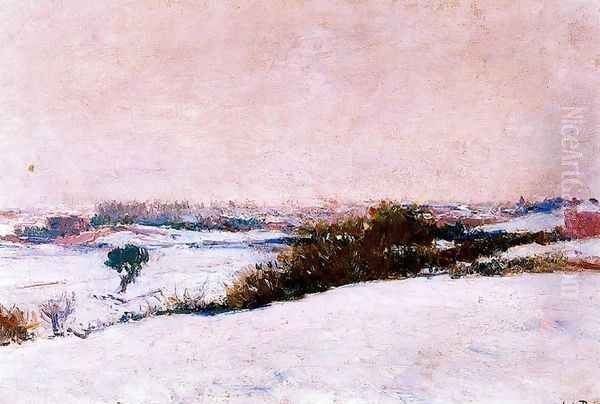 Madrid nevado Oil Painting by Aureliano de Beruete y Moret