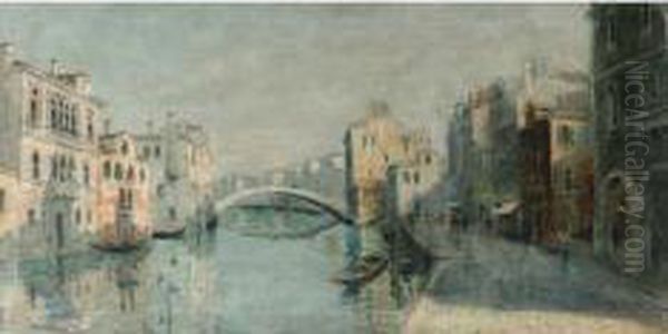 Venezia Oil Painting by Pieretto Bortoluzzi Bianco