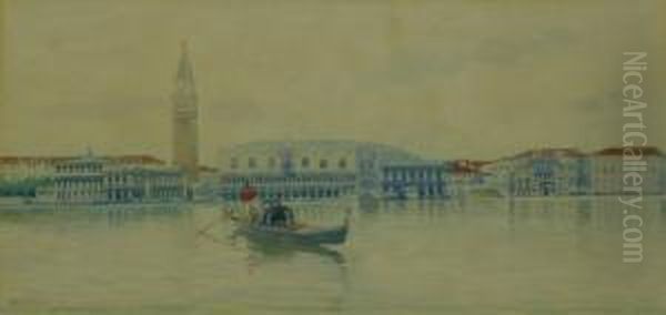 Venezia Oil Painting by Pieretto Bortoluzzi Bianco