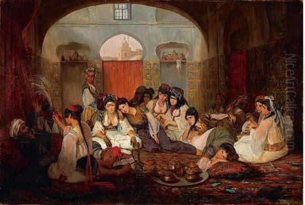 Le Serail Oil Painting by Francois-Auguste Biard