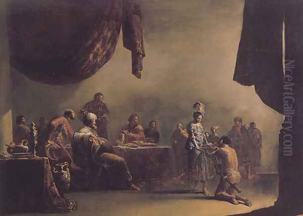 Salome Presented with the Head of St John the Baptist Oil Painting by Leonaert Bramer