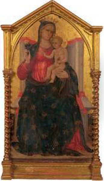 Madonna Col Bambino Oil Painting by Bicci Di Lorenzo