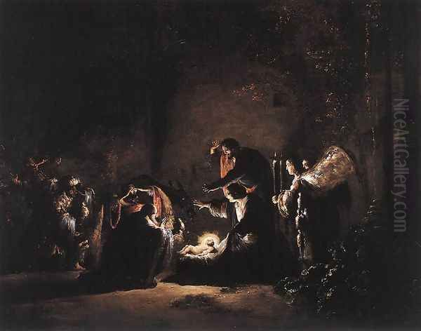 The Adoration of the Magi Oil Painting by Leonaert Bramer