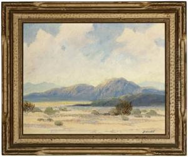 Desert Landscape Oil Painting by George Sanders Bickerstaff