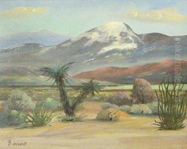 Desert In Bloom Oil Painting by George Sanders Bickerstaff