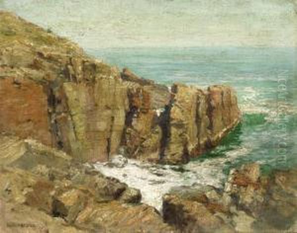 Coast Of Maine Oil Painting by Frank Alfred Bicknell