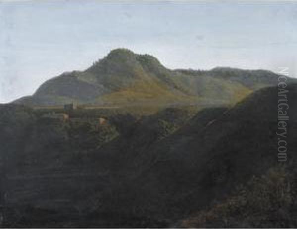 View Of Monte Cavo, Near Albano Oil Painting by Jean-Joseph-Xavier Bidauld