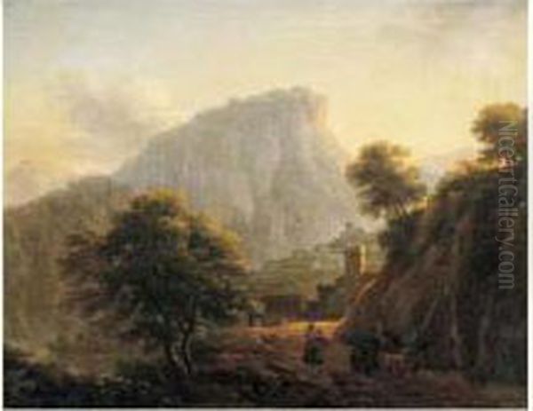 Paysage De La Campagne Italienne Oil Painting by Jean-Joseph-Xavier Bidauld