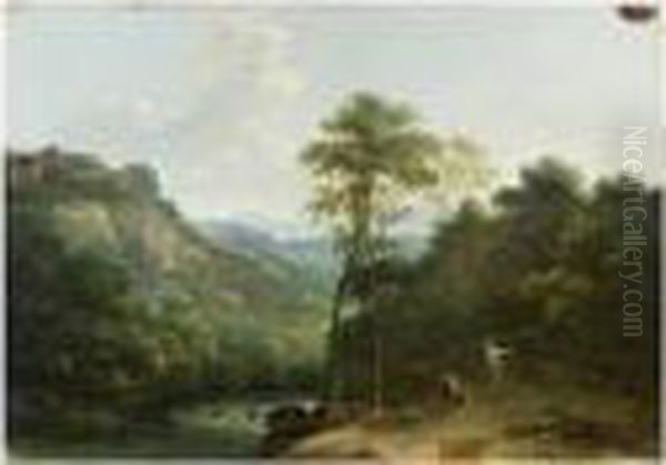 Paysage Italien Oil Painting by Jean-Joseph-Xavier Bidauld