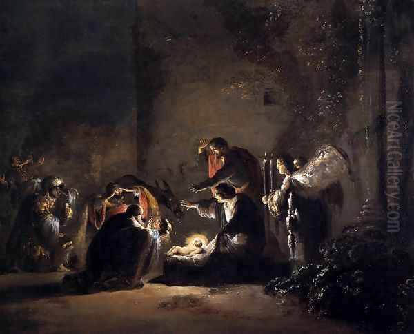 The Adoration of the Magi 2 Oil Painting by Leonaert Bramer