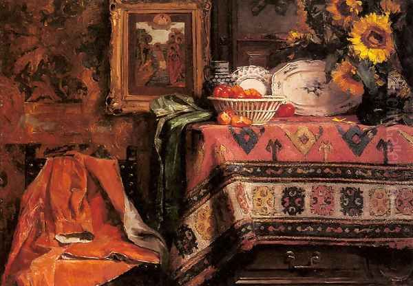 An Interior Oil Painting by Marie De Bievre