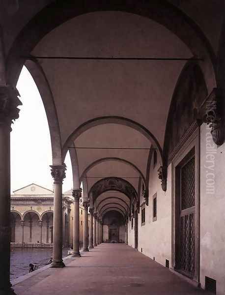 Old Sacristy Oil Painting by Filippo Brunelleschi