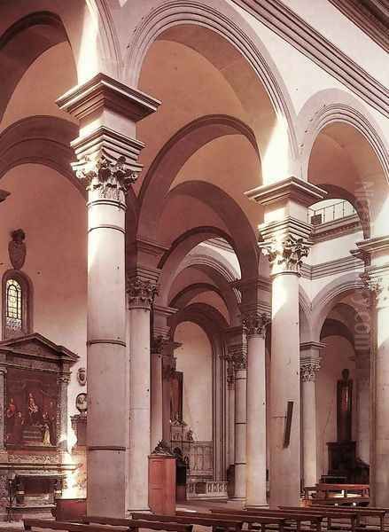 Interior of the church Oil Painting by Filippo Brunelleschi