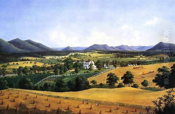 Bellevue, The Lewis Homestead, Salem, Virginia Oil Painting by Edward Beyer