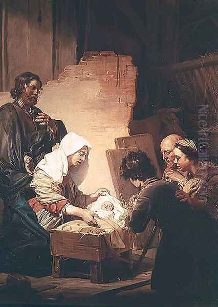 The Adoration of the Shepherds Oil Painting by Dirck de Bray