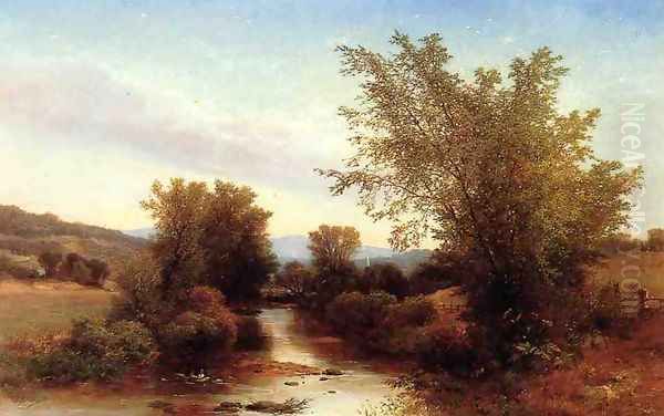 Landscape with Footbridge Oil Painting by Albert (Fitch) Bellows