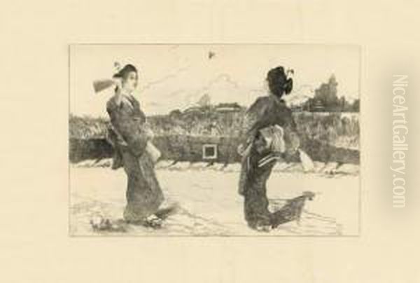 Croquis Japonais Oil Painting by Georges Ferdinand Bigot