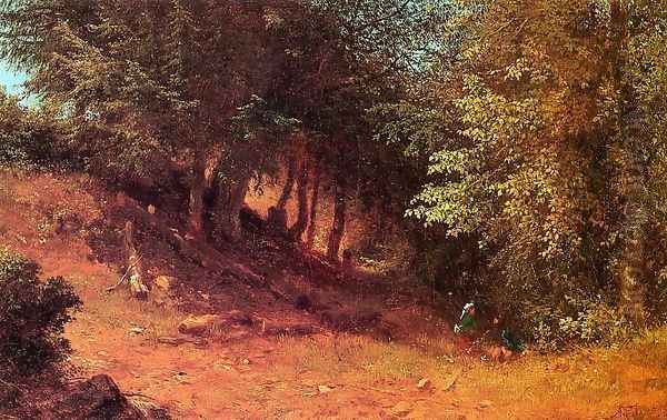 Picnic in a Summer Landscape Oil Painting by Albert (Fitch) Bellows