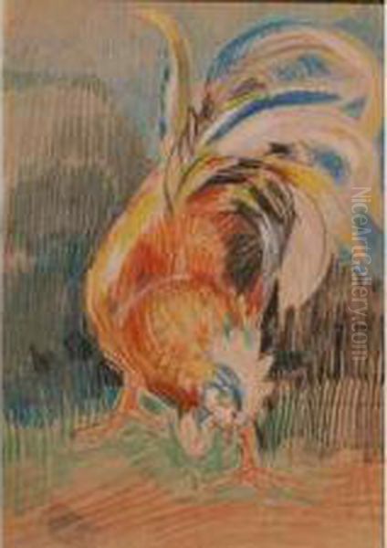 Le Coq Au Panache Oil Painting by Raymond Bigot