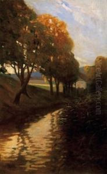 By The Brook Oil Painting by Sandor Alexander Bihari