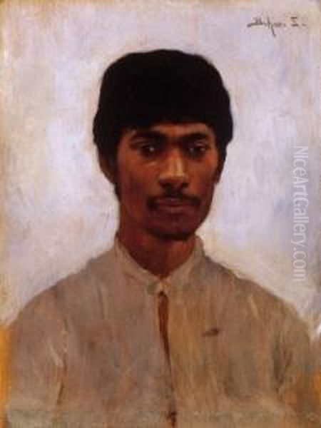 Servant Boy Oil Painting by Sandor Alexander Bihari