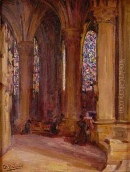 Interior De La Catedral De Valencia Oil Painting by Gonzalo Bilbao Martinez