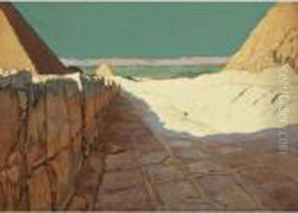 Egyptian Landscape Oil Painting by Ivan Iakovlevich Bilibine