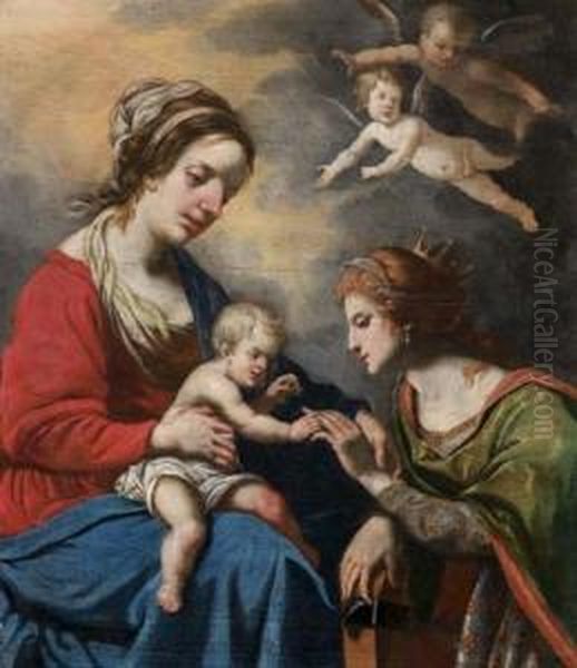 Sposalizio Mistico Di Santa Caterina Oil Painting by Giovanni Biliverti