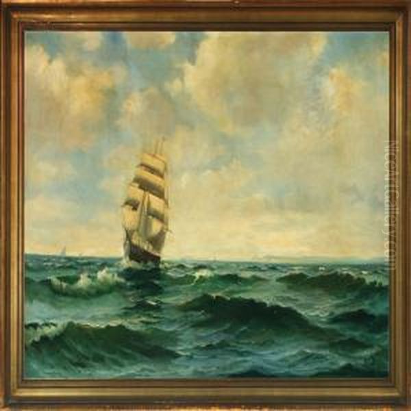 Seascape Oil Painting by Willy Bille