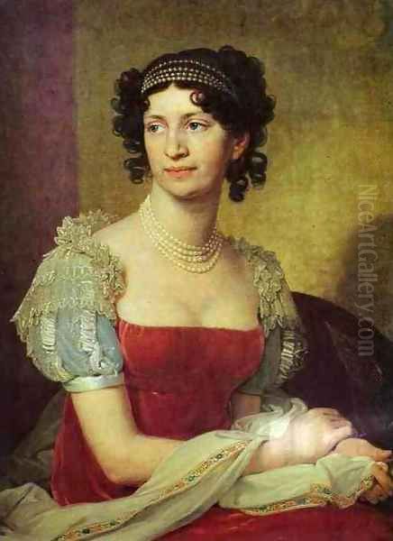 Portrait Of Princess M I Dolgorukaya 1811 Oil Painting by Vladimir Lukich Borovikovsky