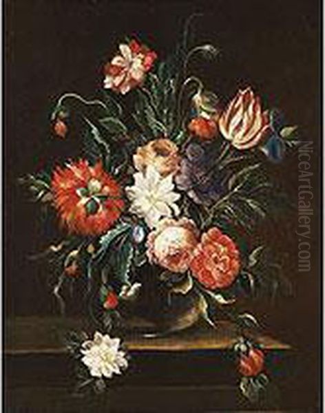 Blumenstilleben Oil Painting by Bartolommeo Bimbi