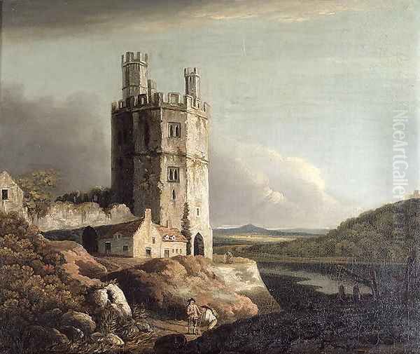 Eagle Tower, Caernarvon Castle Oil Painting by Benjamin Barker