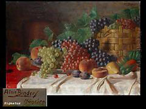 Fruchtestilleben Oil Painting by Alois Binder