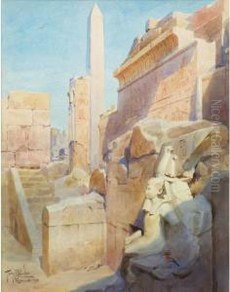 Vue De Karnak Oil Painting by Tony Binder