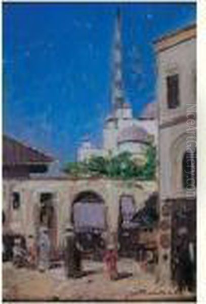 Le Souk De Constantinople Oil Painting by Tony Binder