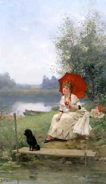 Wistful Thoughts Oil Painting by Jules Frederic Ballavoine