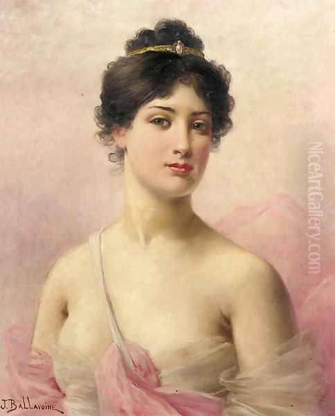 A young beauty Oil Painting by Jules Frederic Ballavoine