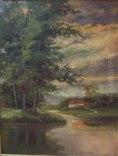 Paysage Oil Painting by Franz Binje