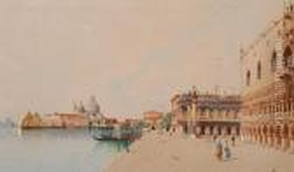 Venice Oil Painting by H. Biondetti