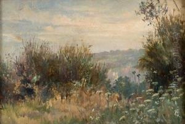 Paesaggio In Collina Oil Painting by Nicola Biondi