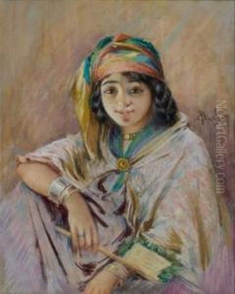 Jeune Orientale Oil Painting by Alphonse Birck