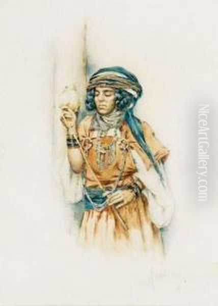 Femme Berbere Oil Painting by Alphonse Birck