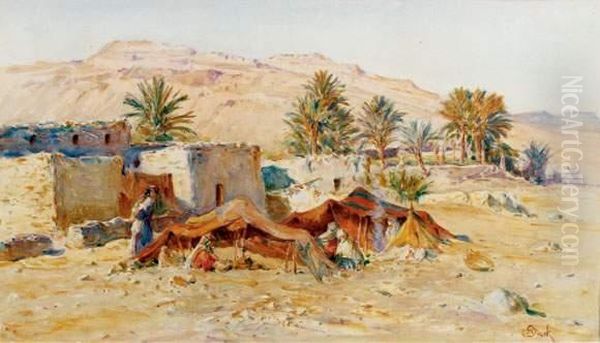 Le Campement Berbere Oil Painting by Alphonse Birck