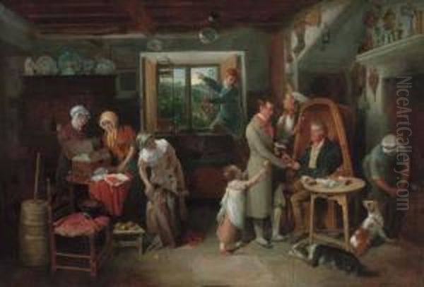 The Departure To London Oil Painting by Edward Bird