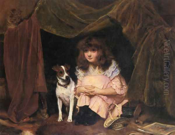 The Hiding Place Oil Painting by Charles (Burton) Barber