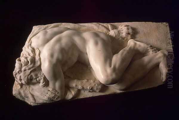 Sleeping Hercules Oil Painting by Baccio Bandinelli