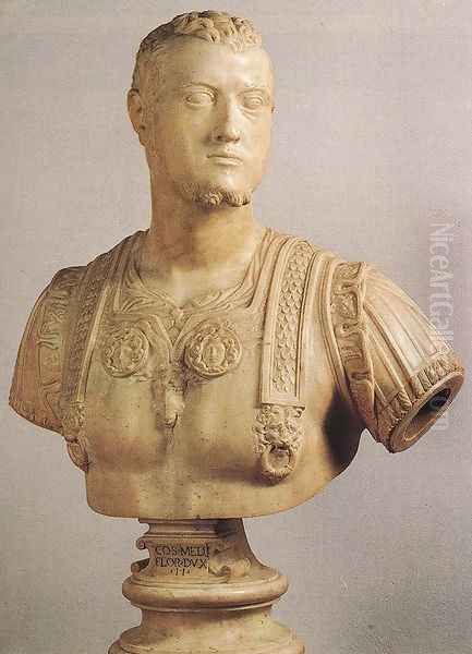 Bust of Cosimo I Oil Painting by Baccio Bandinelli