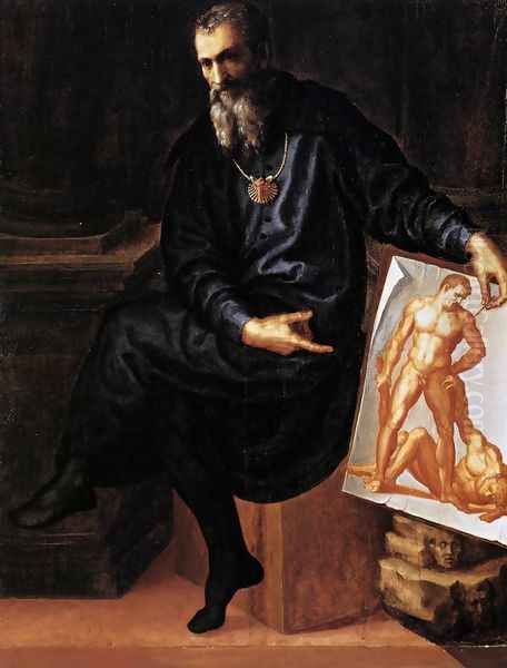 Self-Portrait Oil Painting by Baccio Bandinelli